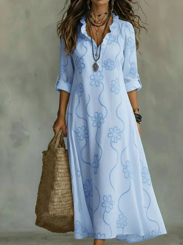 sienna sky blue floral dress Summer Maxi – Lily & Grace Care Instructions Alexis Sunniva Dress Blue TRENDING:ROSETTE Color:Lipstick Pop Toss